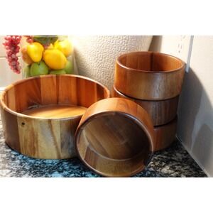 The Cellar‎ Macy Exclusive -5-piece wood salad bowl and serving set